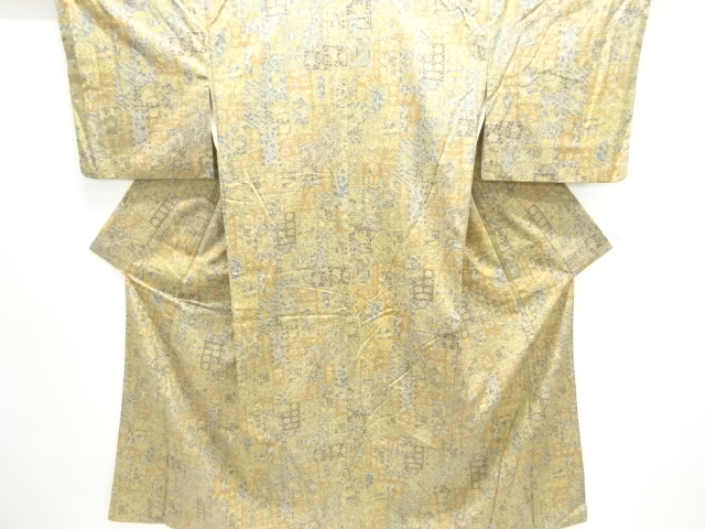 JAPANESE KIMONO / TSUMUGI / TEA UTENSILS PATTERN